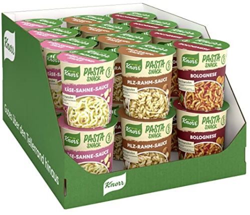 24er Pack Knorr Pasta Snack Becher (versch. Sorten) für 28,49€ (statt 39€)