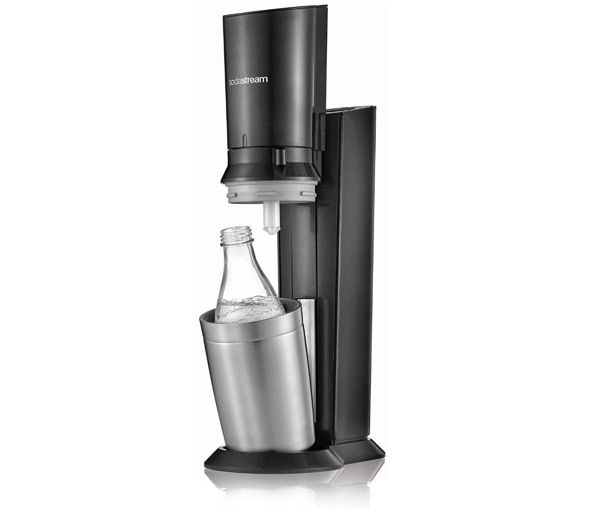 SodaStream Crystal 2.0 Titan inkl. 2x Glaskaraffe + Kohlensäurezylinder für 70,49€ (statt 86€)