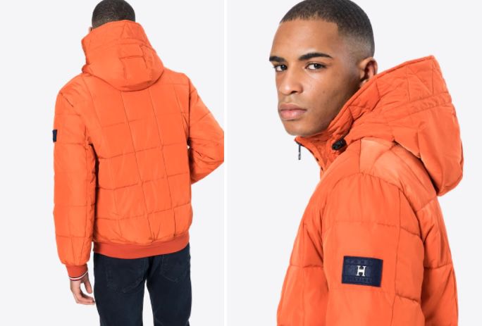 Tommy Hilfiger Quilted Hooded Funktionsjacke in Orange für 139€ (statt 184€)   S, M, L