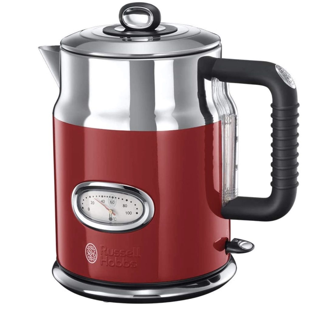 Russell Hobbs Retro Wasserkocher in Rot für 43,99€ (statt 51€)   Prime