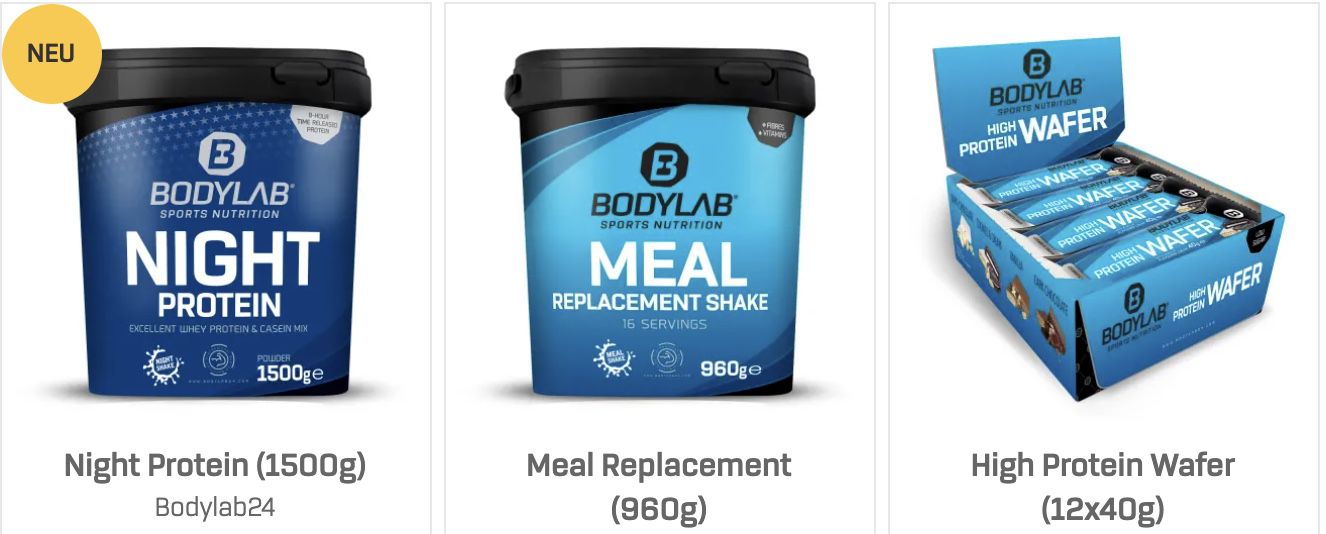 Bodylab Black Week Sale: 40% Extra Rabatt auf ausgewählte Bodylab Produkte   Protein Bar Riegel uvm.