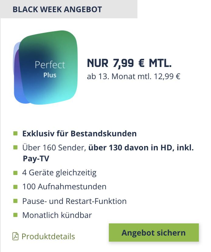 mobilcom Bestandskunden: 12 Monate waipu Perfect Plus inkl. über 130 HD Sender für 7,99€ mtl. (statt 12,99€)