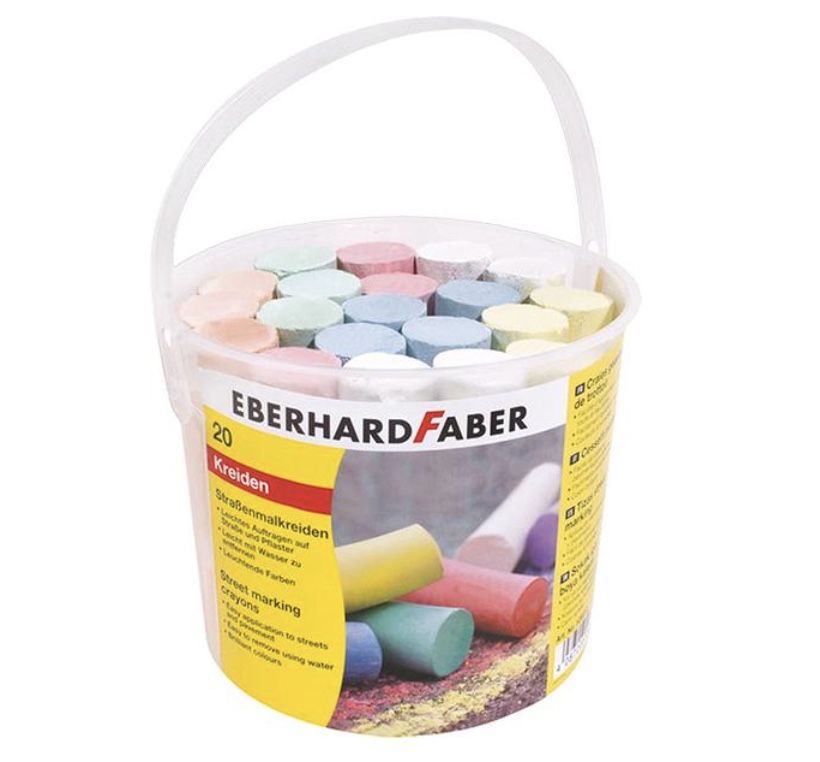 20er Pack Eberhard Faber Straßenmalkreide im Eimer für 2,81€ (statt 6€)