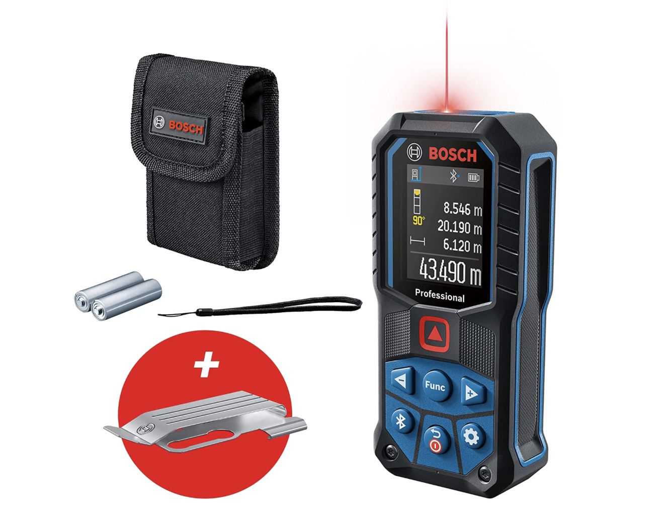 Bosch Professional GLM 50 27 C Laser Entfernungsmesser + Gürtelclip für 125,68€ (statt 147€)