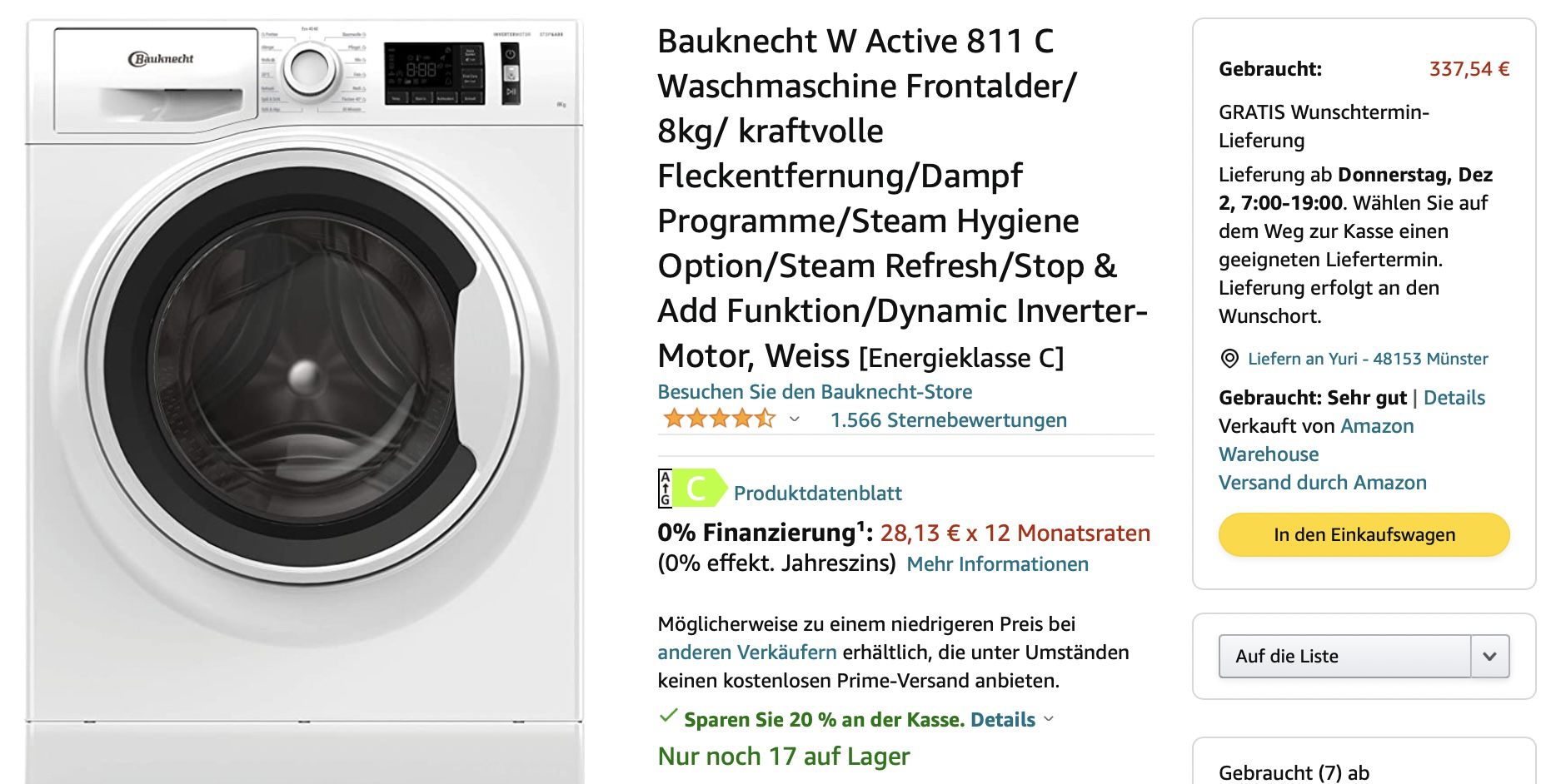 20% auf ausgewählte Warehouse-Deals bei  im Rahmen der Black