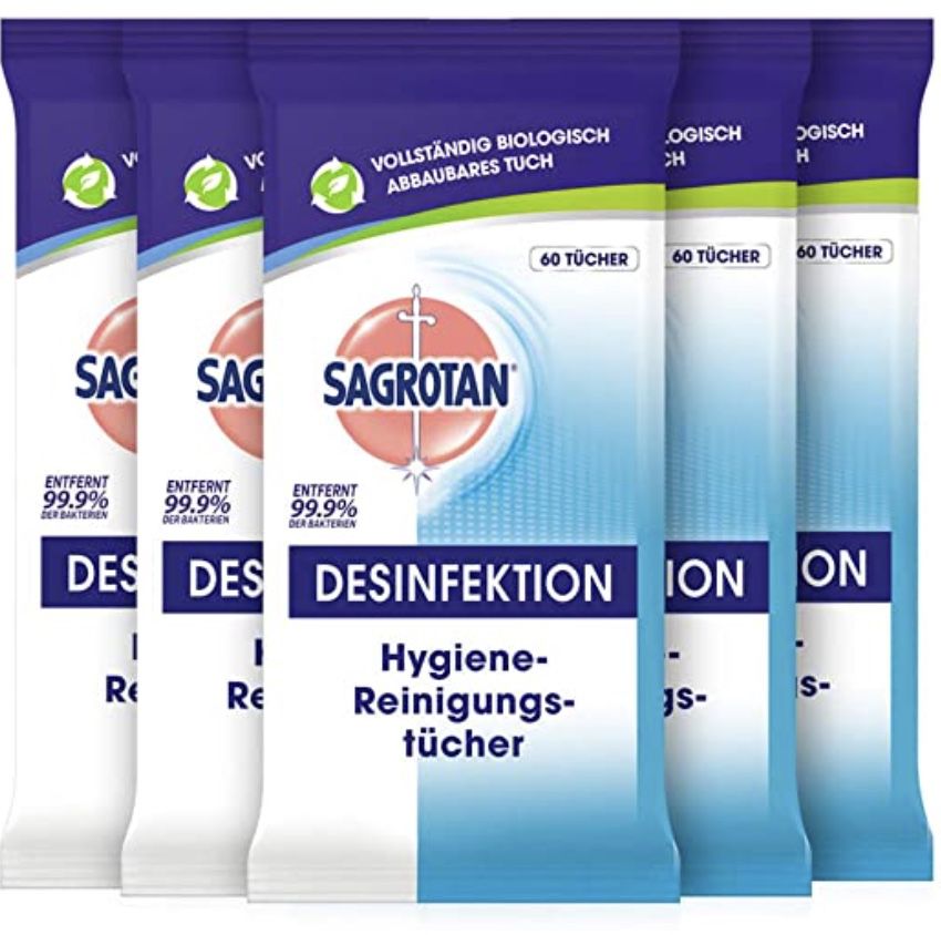 300x Sagrotan Hygienereinigungstücher ab 15,76€ (statt 20€)   Prime Sparabo