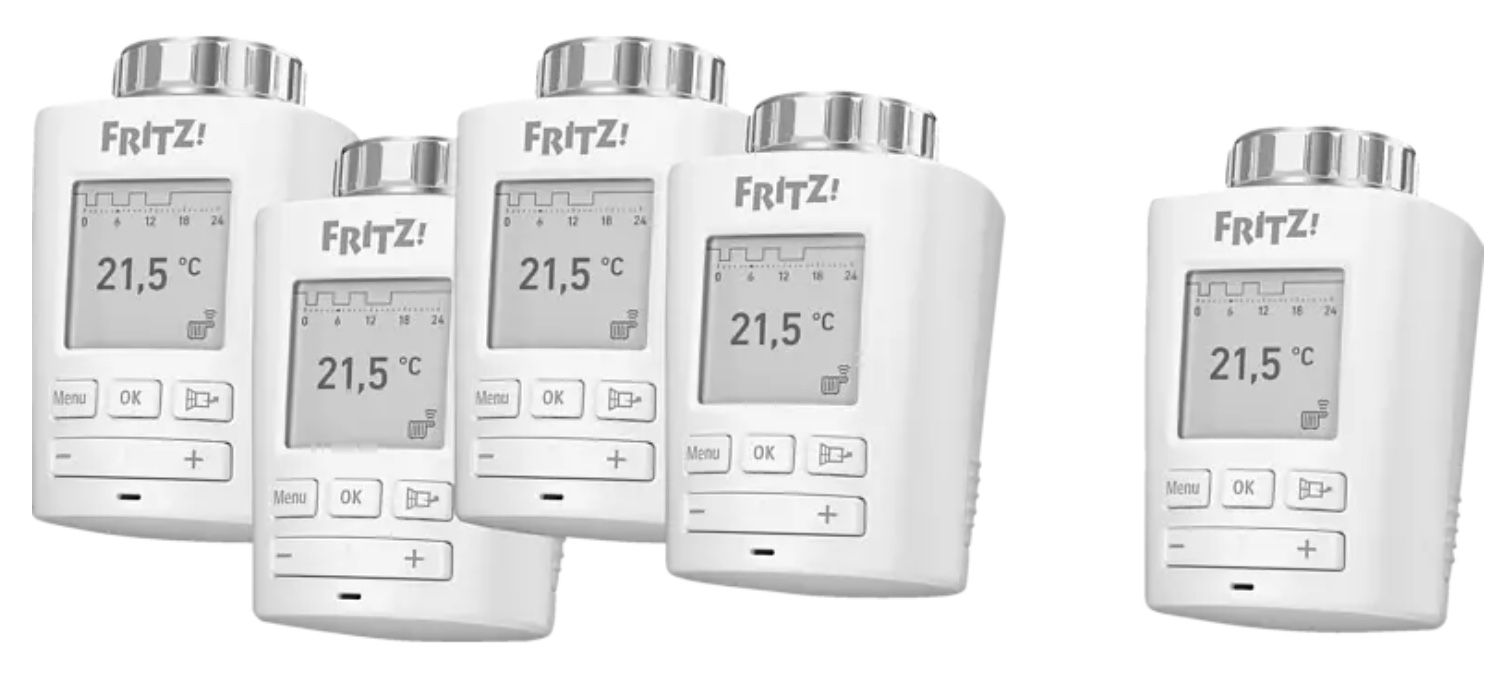 5er Pack AVM Fritz DECT 301   intelligenter Heizkörperregler für 178€ (statt 225€)