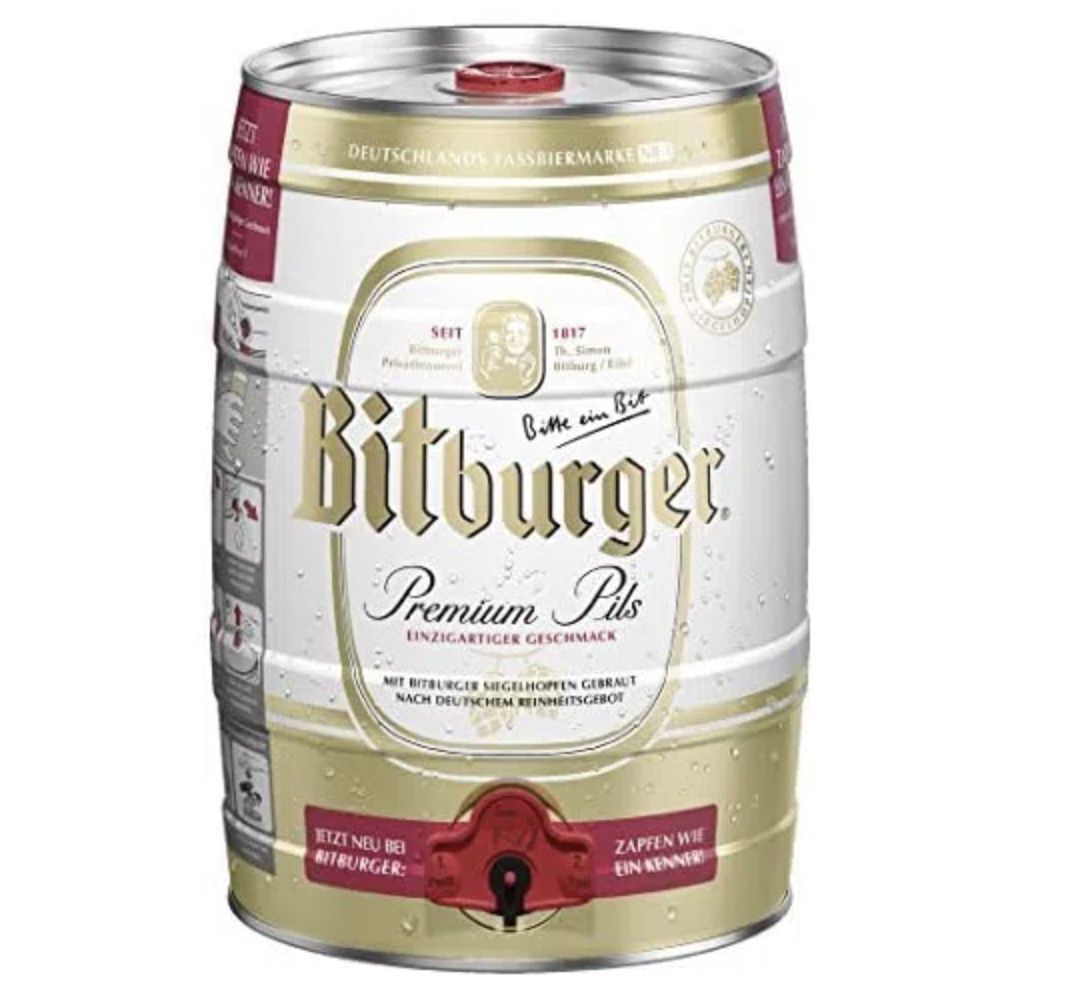 Bitburger Premium Pils 5 Liter Partyfass ab 8,99€ (statt 16€)