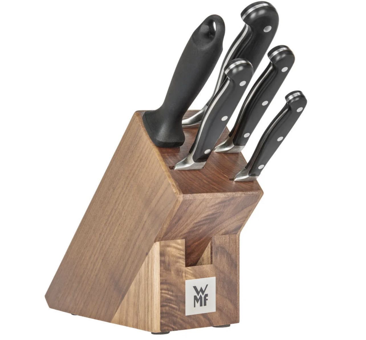 WMF Spitzenklasse Plus Walnuss Messerblock mit 6 teiligem Messerset für 93,94€ (statt 144€)