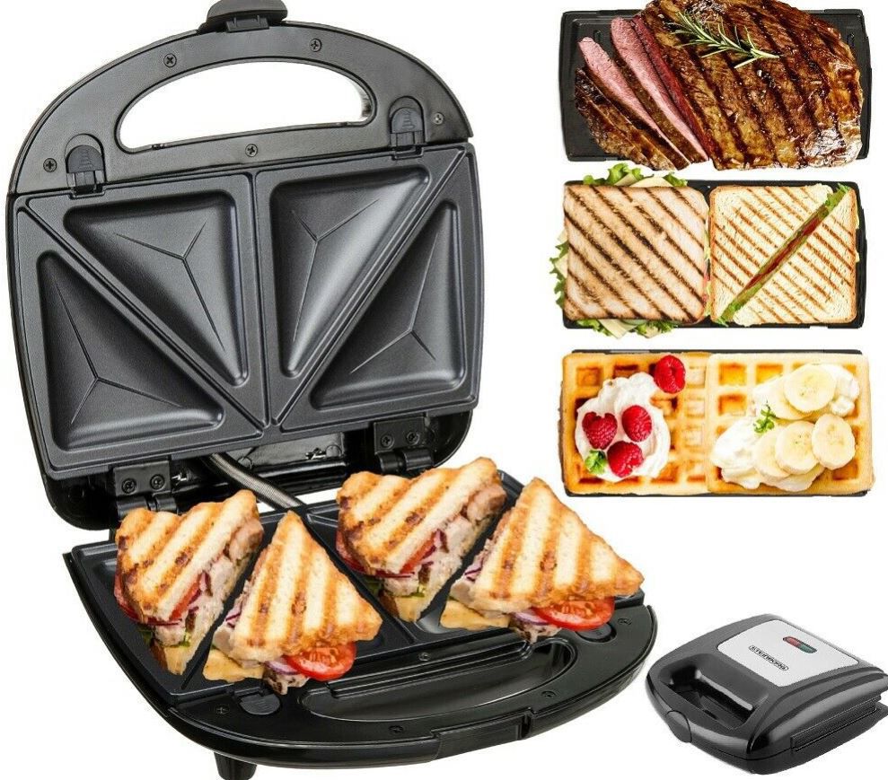 Steinborg SB 2020 3in1 Sandwichmaker, Kontaktgrill u. Waffelmaker für 22,41€ (statt 30€)