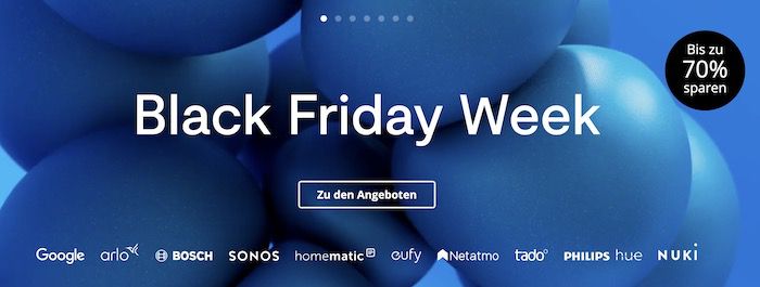 Tink Black Friday Sale   z.B. 6x Eve Thermo für 299,95€ (statt 330€)