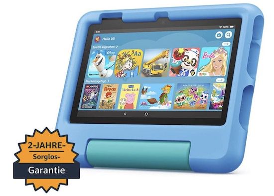 Amazon Fire 7 Kids Tablet (2022) inkl. 1 Jahr Kinder Mediathek für 74,99€ (statt 81€)