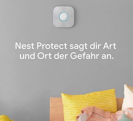 Google Nest Protect Rauch  und Kohlenmonoxidmelder (2. Generation) für 85,90€ (statt 118€)