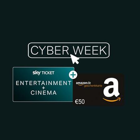 Sky Ticket Cyber Week   Entertainment & Cinema Paket + 50€ Amazon Gutschein für 9,98€ mtl.
