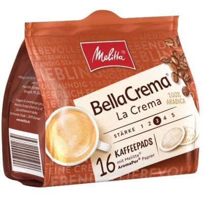 10x 16er Pack Melitta BellaCrema Kaffeepads ab 15,92€ (statt 20€) &#8211; Prime Sparabo