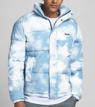 Jack & Jones – Originals Pufferjacke in Wolkenblau mit Print für 57,59€ (statt 70€)