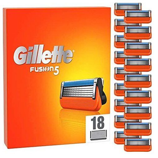 18 Ersatzklingen für Gillette Fusion 5 ab 28,97€ (statt 40€)   Sparabo
