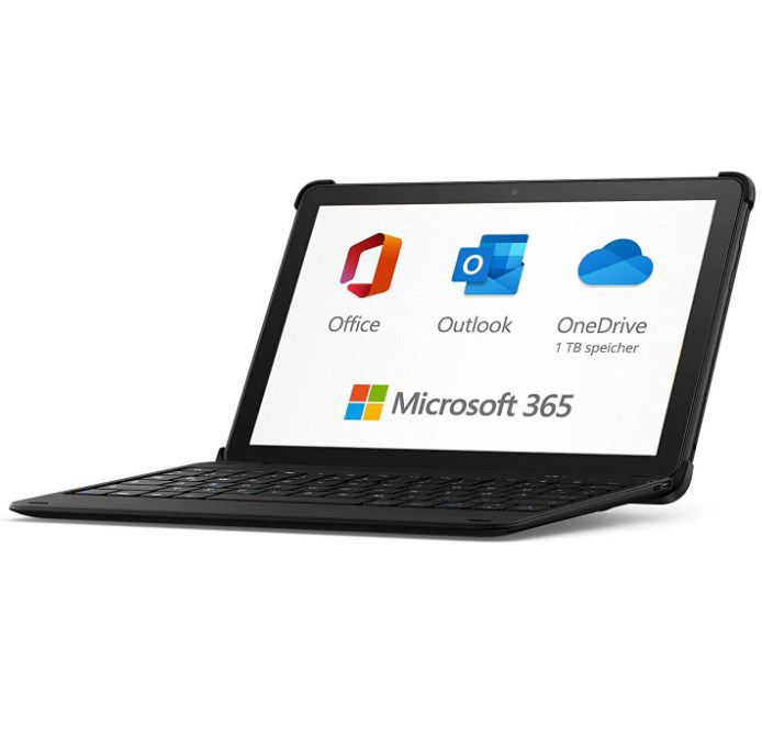 Fire HD 10 Tablet in Schwarz (mit Werbung) mit Bluetooth Tastatur + Microsoft 365 Single ab 154,98€ (statt 215€)