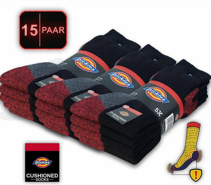 Dickies Cushioned Crew 15er Pack Arbeitssocken für 26,90€ (statt 33€)