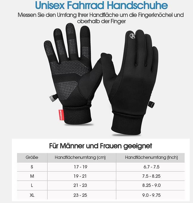 Yobenki   Rutschfeste Fahrradhandschuhe für 9,49€ (statt 19€)