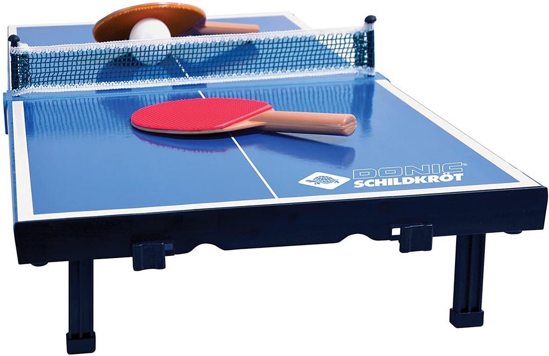 Donic Schildkröt Tischtennis Mini Tisch   komplettes Set mit 2 Schlägern und 1 Ball für 15,82€ (statt 25€)   Prime