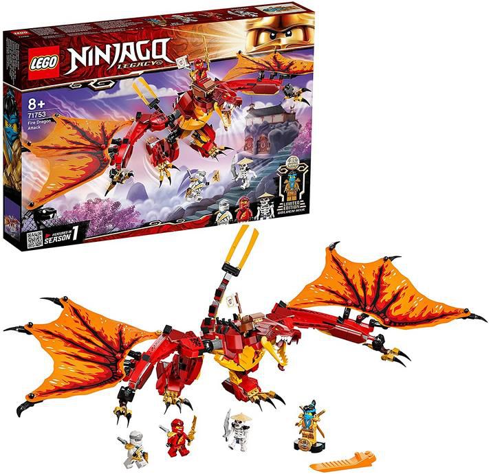 LEGO 71753 Ninjago   Kais Feuerdrache Set mit 4 Ninja Mini Figuren für 34,99€ (statt 39€)