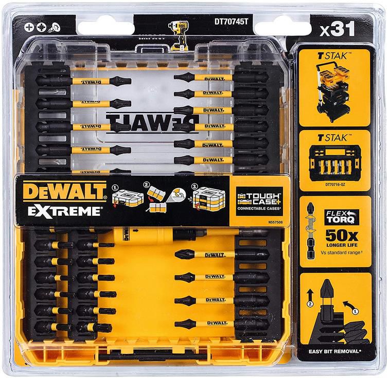 Dewalt DT70745T Torx Bit Set 31 teilig in Box für 18,71€ (statt 24€)   Prime