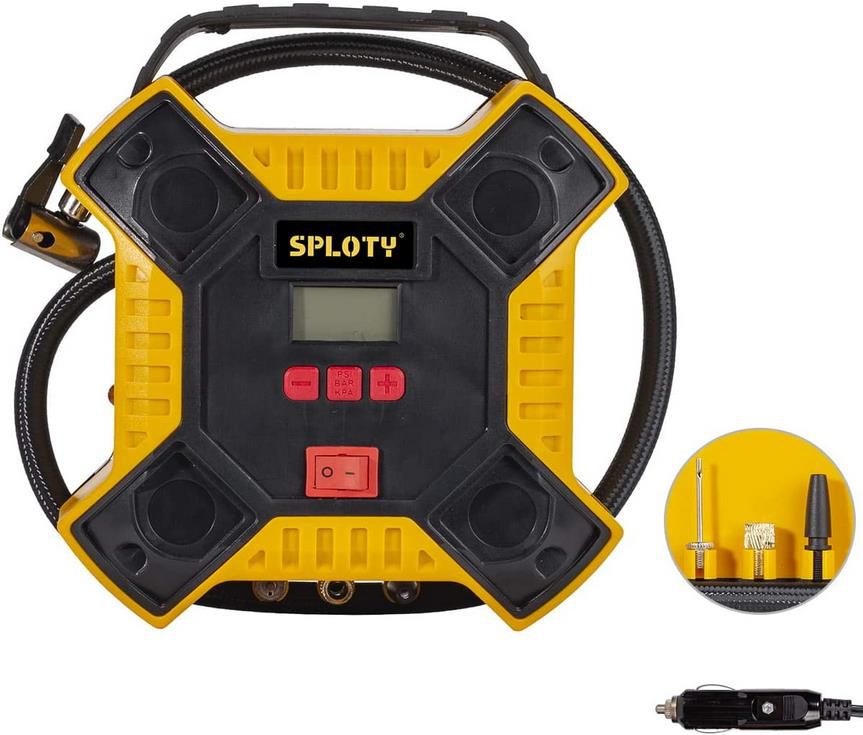 SPLOTY 12V Luftkompressor mit 4 Düsen für 16,27€ (statt 33€)