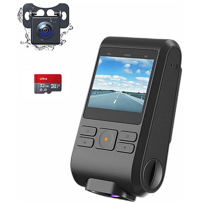 MoVaCo C550   1080p Dual DashCam mit 170° Weitwinkel & G Sensor inkl. 32GB SD Karte für 34,99€ (statt 60€)