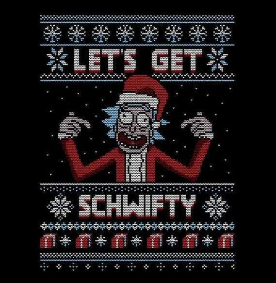 Rick and Morty Christmas Lets Get Schwifty Pullover für 17€ (statt 30€)