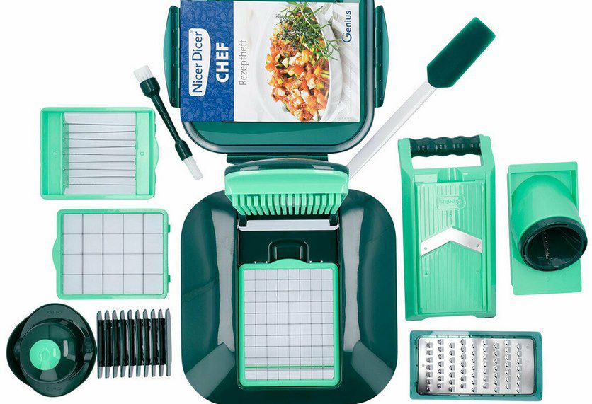 Genius Nicer Dicer Chef 17 tlg Obst  & Gemüseschneider mit Hobel, Zerkleinerer & Julietti für 34,90€ (statt 45€)