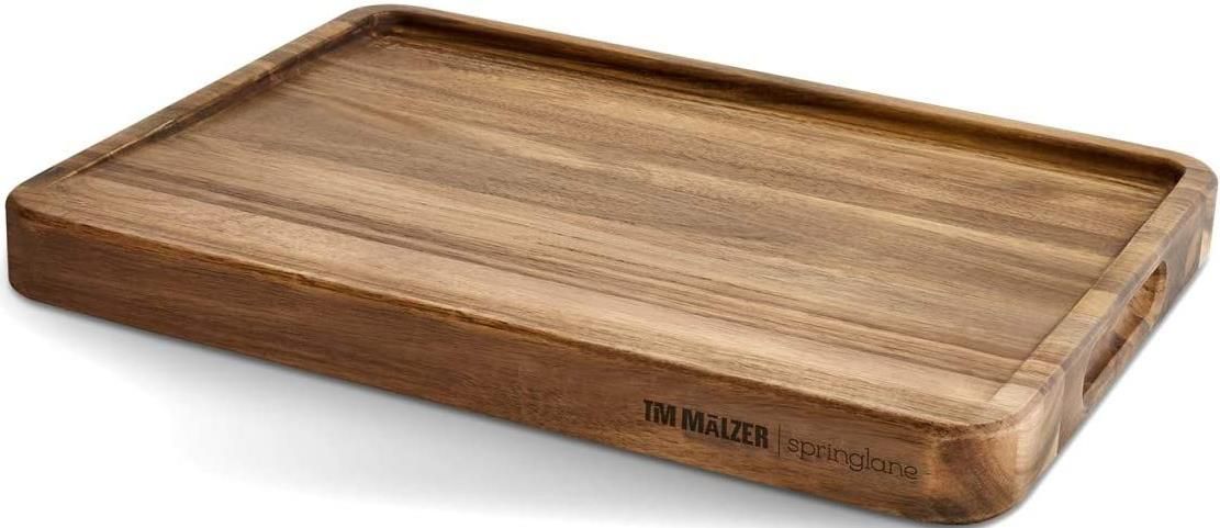 Tim Mälzer Akazienholz Schneidebrett mit Saftrille & Griffmulde 43 x 32 x 4 cm für 52,42€ (statt 60€)