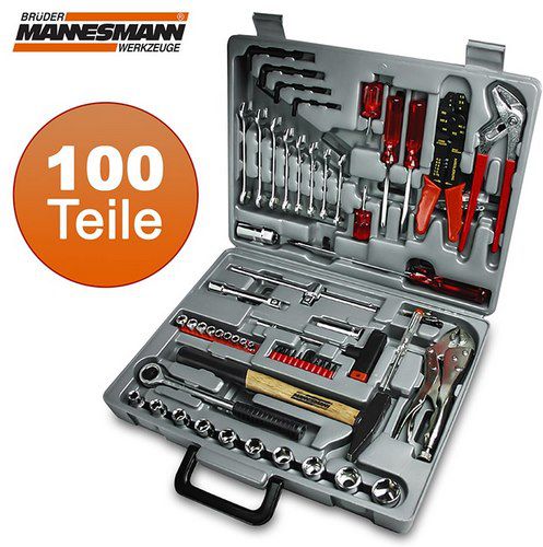 Brüder Mannesmann M294100 Werkzeugkoffer, 100 tlg. für 39,99€ (statt 50€)