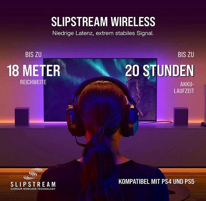 Corsair HS80 RGB Wireless Over ear Gaming Headset ab 95€ (statt 131€)