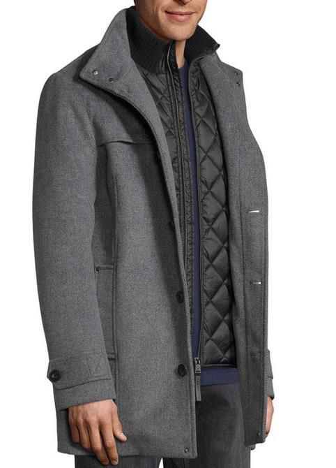 Tom Tailor Herren Wollmantel mit gesteppter Unterjacke für 97,49€ (statt 131€)   nur 2XL, 3XL