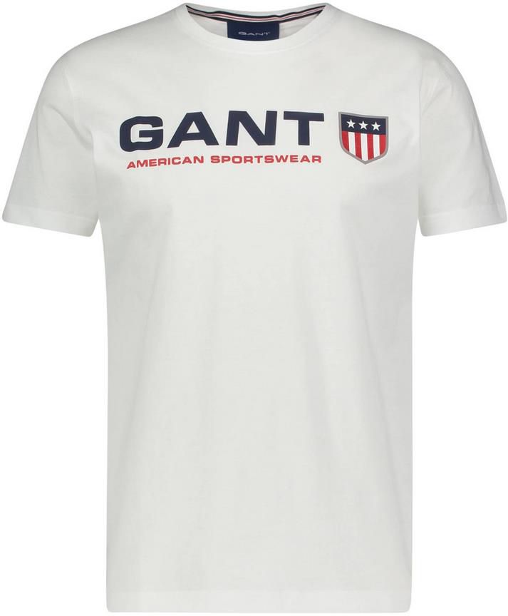 Gant Retro Shield Herren T Shirt in Weiß oder Blau für 31,70€ (statt 38€)