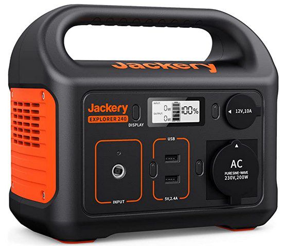 Jackery Powerstation Explorer 240 mobiler Stromspeicher & Solar Generator mit 230V Steckdose + USB für 224,99€ (statt 299€)