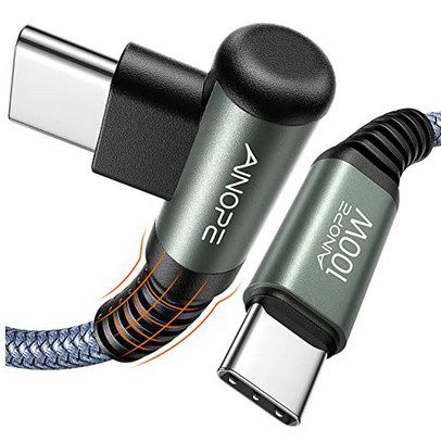 Ainope 3m USB C zu USB C 100W Kabel (rechtwinklig) für 5,19€ (statt 13€) – Prime