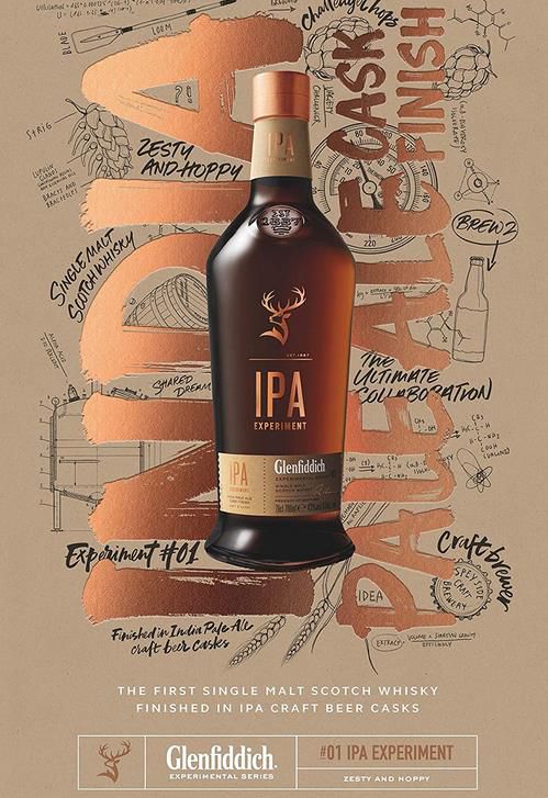 Glenfiddich IPA Experiment Single Malt Scotch Whisky 0,7L für 37,91€ (statt 44€)