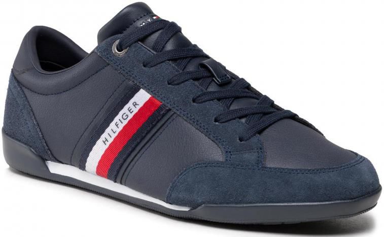 Tommy Hilfiger   Corporate Material Mix Leather   Herrensneaker in Blau für 49,95€ (statt 87€)