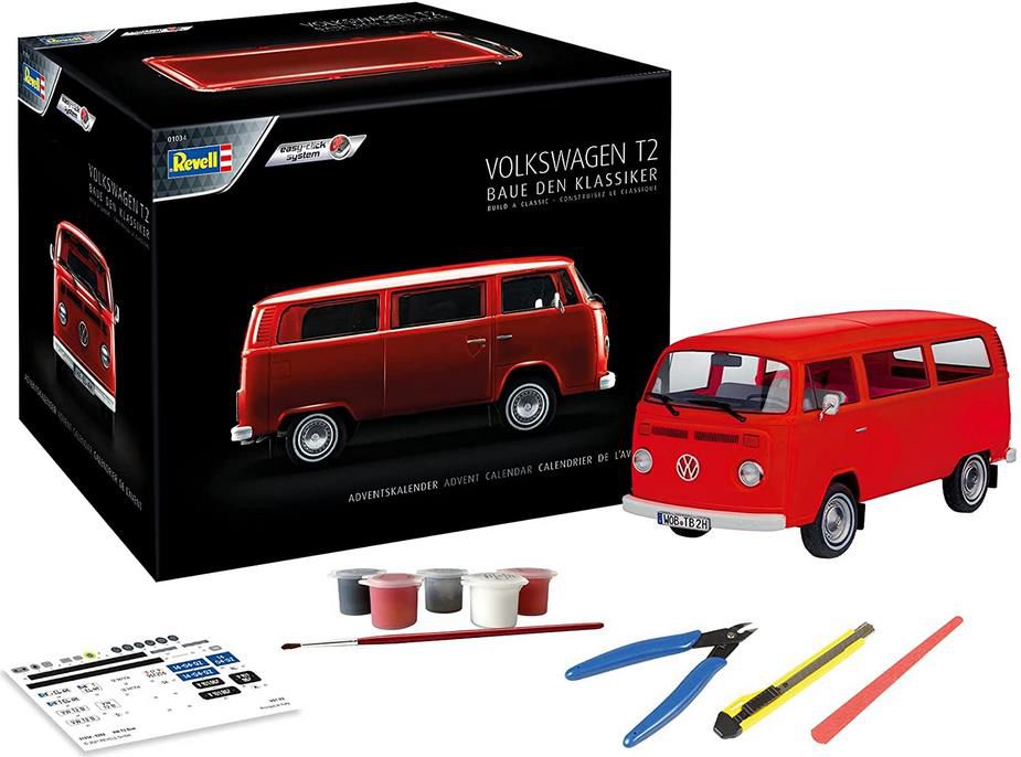 Revell 1034   Volkswagen VW T2 Bus Adventskalender für 18€ (statt 25€)   Prime