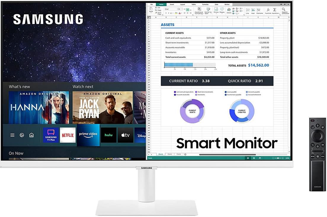 Samsung M5   27 Zoll Smart Monitor mit Full HD und randlosem Display für 185€ (statt 222€)