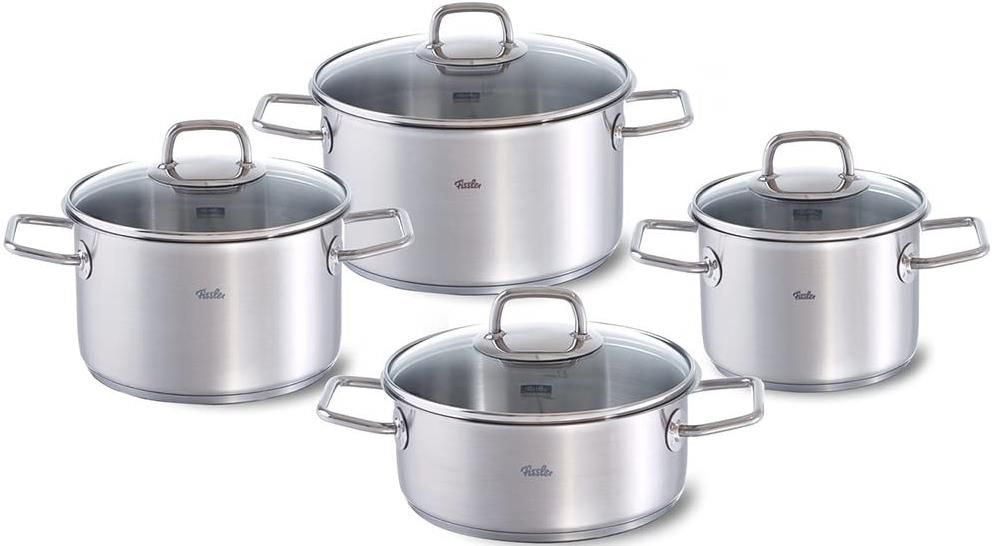 Fissler Viseo   Edelstahl Topfset mit Glasdeckel, 5 teilig für 244,99€ (statt 299€)