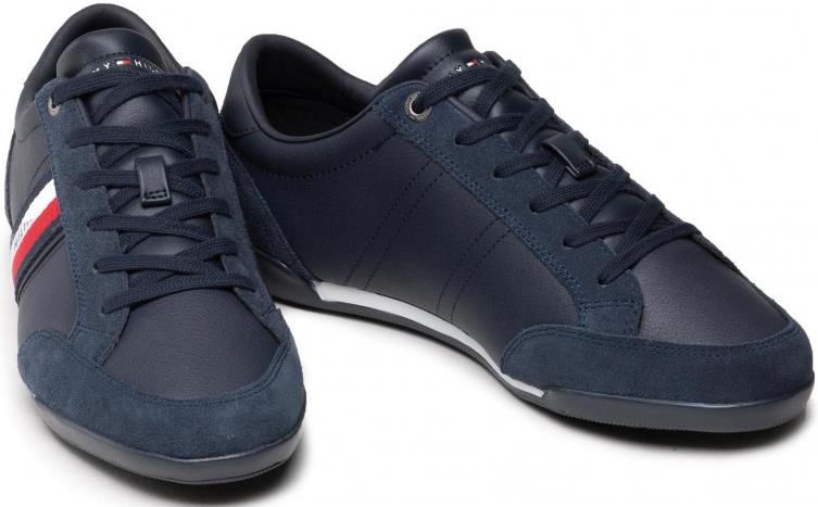 Tommy Hilfiger   Corporate Material Mix Leather   Herrensneaker in Blau für 49,95€ (statt 87€)