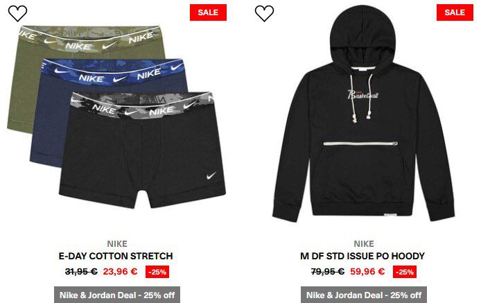Kickz: 25% Extra Rabatt auf Nike & Jordan z.B.: T Shirts ab 18,71€   VSKfrei ab 50€