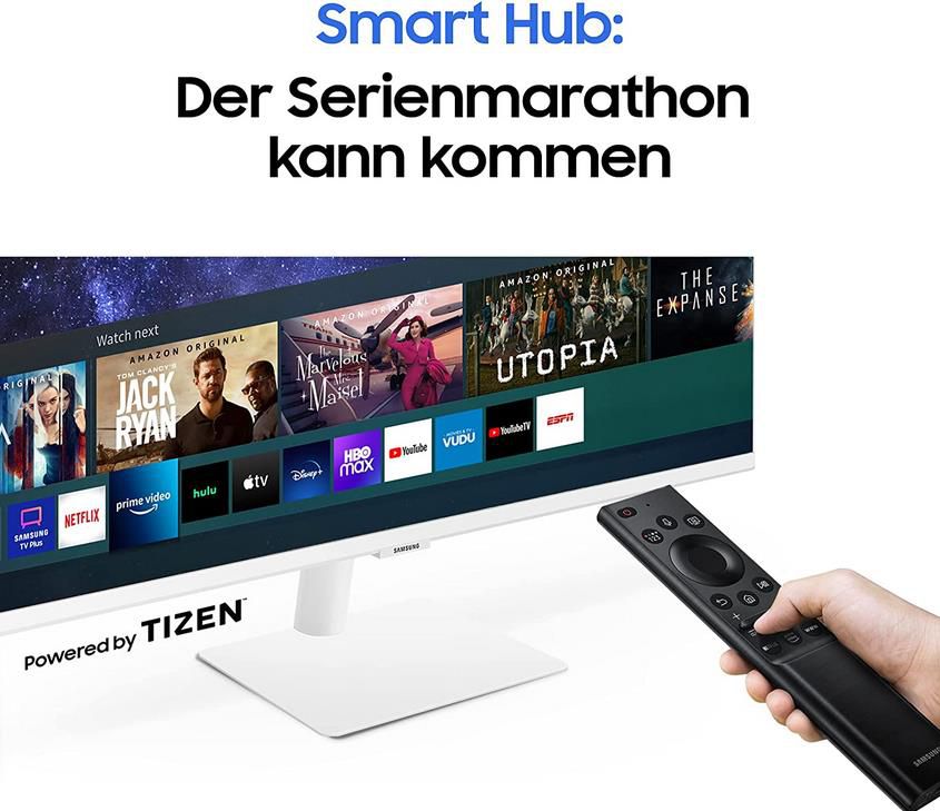 Samsung M5   27 Zoll Smart Monitor mit Full HD und randlosem Display für 185€ (statt 222€)