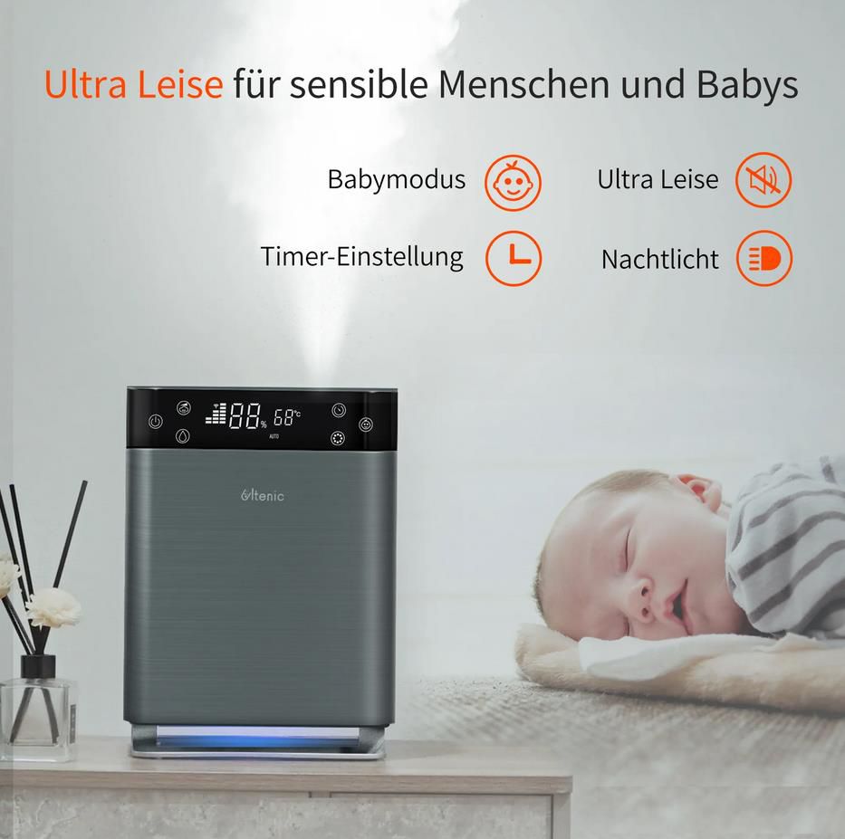 Ultenic H8 Smart Luftbefeuchter 4,3 Liter   Steuerbar per App oder Alexa für 64€ (statt 79€)