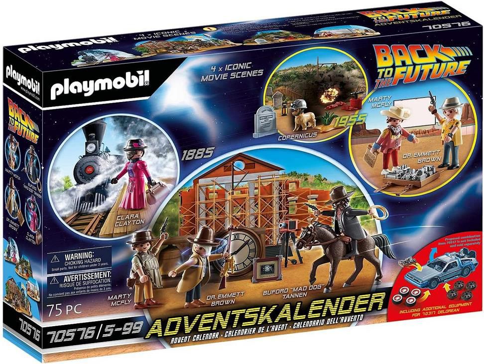 PLAYMOBIL 70576 Back To The Future III   Adventskalender 2021 für 14,99€ (statt 23€)   Prime