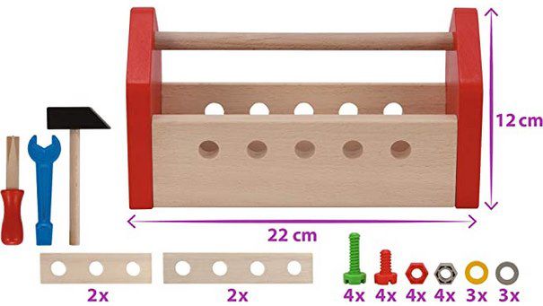Eichhorn Werkzeugkasten inkl. Werkzeug, Schrauben & Bauelementen (30 tlg.) für 6,19€ (statt 10€)   Prime