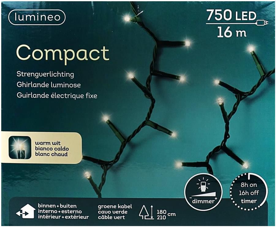 Lumineo Compact Outdoor Lichterkette mit 750 LEDs und 16m für 20,94€ (statt 30€)